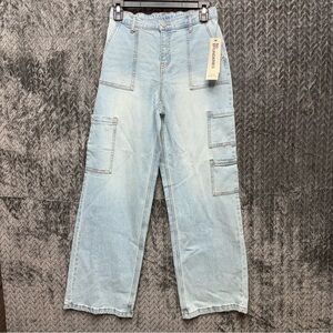 No Boundaries Wide Leg Cargo Pants Juniors Size XS (0-2)